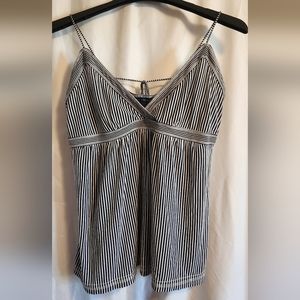American Eagle blue and white stripe camisole with tie in the back.